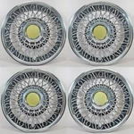 1982-1987 Pontiac Style # 5074 14" Wire Wheel Covers With Gold Emblems 10035766. Fixed Price $199.99.