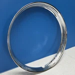 One Single 15" Stainless Steel Chrome Hot Rod Ribbed Trim Ring New # TR2551X. Fixed Price $30.00.