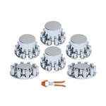 33MM Chrome Abs Plastic Axle Combo Kit Thread On Lug Nut Covers With 2 .... Fixed Price $219.72.