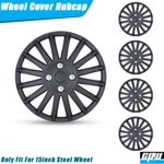 15IN Set Of 4 Matte Black Wheel Covers Snap On Full Hub Caps R15 Tire&steel Rim. Fixed Price $41.99.