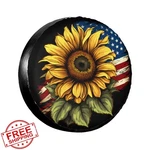 Aumldoys Usa Flag Sunflower Spare Tire Cover 15 Inch. Fixed Price $34.99.
