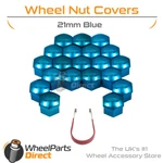 Blue Wheel Nut Bolt Covers 21MM GEN2 For Mitsubishi Cordia 82-90. Fixed Price $6.12.