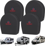 Comnova Rv Tire Covers 4 Fit Diameter 23"-25" Black Packs. Fixed Price $54.98.