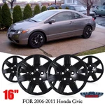 4PCS 16" Hub Caps Full Rim Wheel Covers For 2006-2011 Honda Civic Black Lacquer. Fixed Price $46.99.