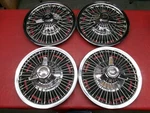 Vintage 1964-67 Chevy Impala Nova Ss Three Bar Spinner Hubcaps Wheel Covers. Fixed Price $400.00.