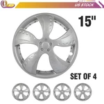 4X 15" Silver Wheel Hub Caps For R15 Tires Rim All Makes Models Cover Kit. Fixed Price $33.23.