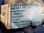 Oem Audi 4B0-601-170-7ZJ Center Cap 2004 23. Fixed Price $42.95.