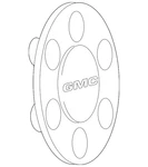 Genuine Button Style Center Cap With Gmc Logo 9595216. Fixed Price $85.00.