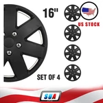 Set Of 4 Fits All Makes Models 16 Inch Trim Black Pp Hub Caps Wheel Covers Kit. Fixed Price $42.16.