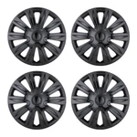 Set Of 4 17" Black Wheel Covers Snap On Full Hub Caps Fit R17 Tire & Steel Rim. Fixed Price $57.52.