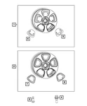 Genuine Mopar Wheel Cover Insert 68261373AA. Fixed Price $31.43.