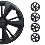 16" Set Of 4 Pcs Wheel Covers Black With Dark Grey Hubcap Fit R16 Tire Steel Rim. Fixed Price $99.90.