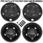 Ford Rv F53 F59 F550 F600 Black 19.5" X 6.75" Dually Wheel Simulators Rim Covers. Fixed Price $399.99.