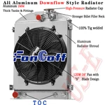 4-ROW Radiator Shroud+fan Fit 1929-1931 30 Ford Model V8 Engine 3.3L L4. Fixed Price $284.05.