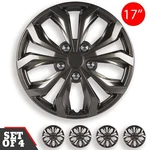 Hub Caps Luxurious Gun Metal Wheel Cover Easy Install Set Of 4. Fixed Price $58.99.