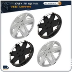 4X Inch Wheel Cover Hub Caps Universal Silver Fits R15 Tire & Steel Rim. Fixed Price $38.77.