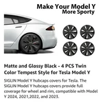 Wheel Covers Hub Caps For Tesla Model 2021-2024 19" Pcs, Black By Siglin. Fixed Price $89.99.