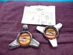 (2) Oem Chevrolet Bel-air 150/210 Bar Spinner Center Caps (3750385) (JD-9). Fixed Price $59.95.