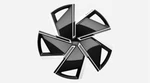 Genuine Volvo Aero Wheel Cover (black/white, 22", Individual) - 32327983. Fixed Price $122.75.