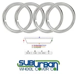 17" Chrome Stainless Steel Trim Rings 3/4" Depth Beauty TR4703 Set. Fixed Price $117.99.