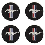 Cj Classics Black Plastic Snap-in 2.5" Tri-bar Center Cap Set Mustang 1998-2004. Fixed Price $63.99.