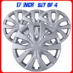 Silver Lacquer 17" Hub Caps Snap On For 2014-2020 Nissan Rogue Wheel Covers. Fixed Price $57.99.