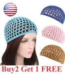Women's Mesh Hair Net Handmade Crochet Kufi Caps Snood Sleeping Cover Hat. Fixed Price $6.95.