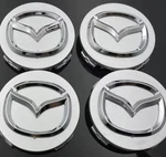 Set Of 4 56MM Gray Wheel Center Caps Chrome Emblem For Mazda Fit Most Models. Fixed Price $12.90.