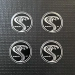 Shelby Wheel Center Cap Covers Set Ford Mustang Super Snake Cobra GT350 2.5". Fixed Price $149.00.