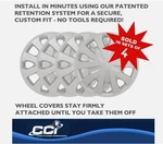 Silver Wheel Covers Set Of Fits 2012-2019 Nissan Versa IWC49615S. Fixed Price $65.00.
