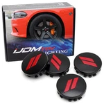 4PC Set 63MM Red // Slash Wheel Center Caps For Dodge Charger Challenger Durango. Fixed Price $23.09.