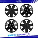 4 Pcs Black 16" Hub Caps Tire & Rim Wheel Covers Kit Fits All Makes Models. Fixed Price $40.14.