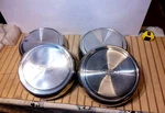 1992-2009 Ford E-250-350 Van Dog Dish 12" Hub Caps Set Of 4 W/dents, Scratches. Fixed Price $180.00.