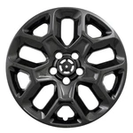 One Wheel Skin Cover Fits 2015-2018 Jeep Renegade 17" Gloss Black 10 Vent. Fixed Price $28.00.