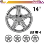 4X 14" Wheel Hub Caps Silver For R14 Tires Rim All Makes Models Cover Kit. Fixed Price $35.63.