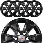 4 Black 2019-25 Gmc Sierra 1500 Sle 17" Wheel Skins Hub Caps Aluminum Rim Covers. Fixed Price $99.99.