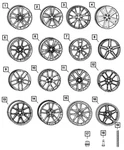 Genuine Mopar Aluminum Wheel Front 68595007AB. Fixed Price $1141.35.
