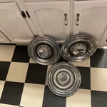 (3) 1957 Chrysler New Yorker 14" Hubcaps Wheel Covers. Fixed Price $50.00.