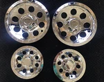 (2) 12" + 8" Chrome Mower Wheel Hub Cap Rim Covers Sharp!! Phoenix Usa. Fixed Price $134.64.