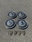 1979 To 1985 Buick Riviera Locking Wire Spoke Hubcaps Wheel Covers Locks Key. Fixed Price $280.00.