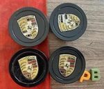 #pb (set 4) Porsche Oem Chrome Dark Center Caps Concave 76MM Cayenne 911 Boxster. Fixed Price $49.95.