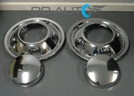 4PC Set Front Wheel Chrome Simulators W/ Center Caps For Dodge Ram 3500 Dually. Fixed Price $169.95.