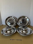 4 Gm Disk Brakes Rally Wheel Center Hub Caps W/ Black Flags Decal. Fixed Price $99.99.