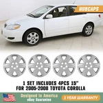 15" Hubcap Snap On Wheel Covers For Fit 2005-2008 Toyota Corolla 15'' Steel Rim. Fixed Price $48.99.