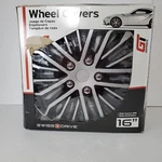 Hubcap Set 4 Pack Wheel Cover 16 Inch Rims Silver Black Swiss Drive Gt Series. Fixed Price $54.99.