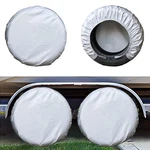 Kayme Rv Tire Covers Set T4-XL-30-32 Inch Diameters, Four-aluminum-silve. Fixed Price $61.99.
