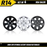14" 4PCS Hub Caps For 2008-2011 Hyundai Accent Sedan/ Hatchback Wheel Rim Covers. Fixed Price $47.99.