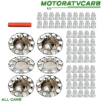All-carb New Chrome Hub Cap Wheel Cover Kit Center With 33MM Nut. Fixed Price $110.21.