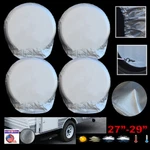 4PC 27-29" Silver Spare Wheel Tire Cover Weather Protector For Rv Camper Trailer. Fixed Price $16.95.