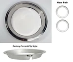 Pair Of Beauty Rings W/ Factory Correct Clips For 14X6 Gm Rally Wheels 1967-1969. Fixed Price $187.99.